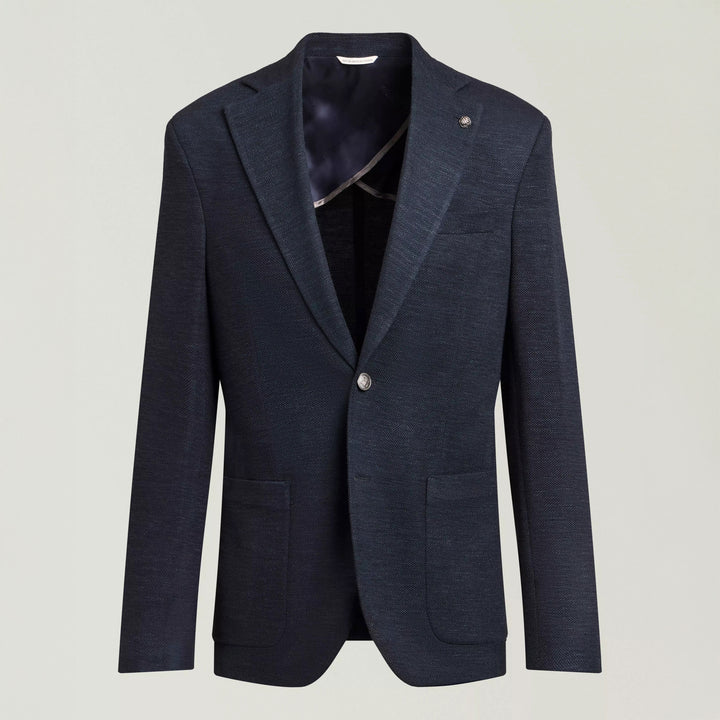Navy Wool/Silk/Linen Hartford Contemporary Fit Comfortwear Sport Jacket - Jack Victor