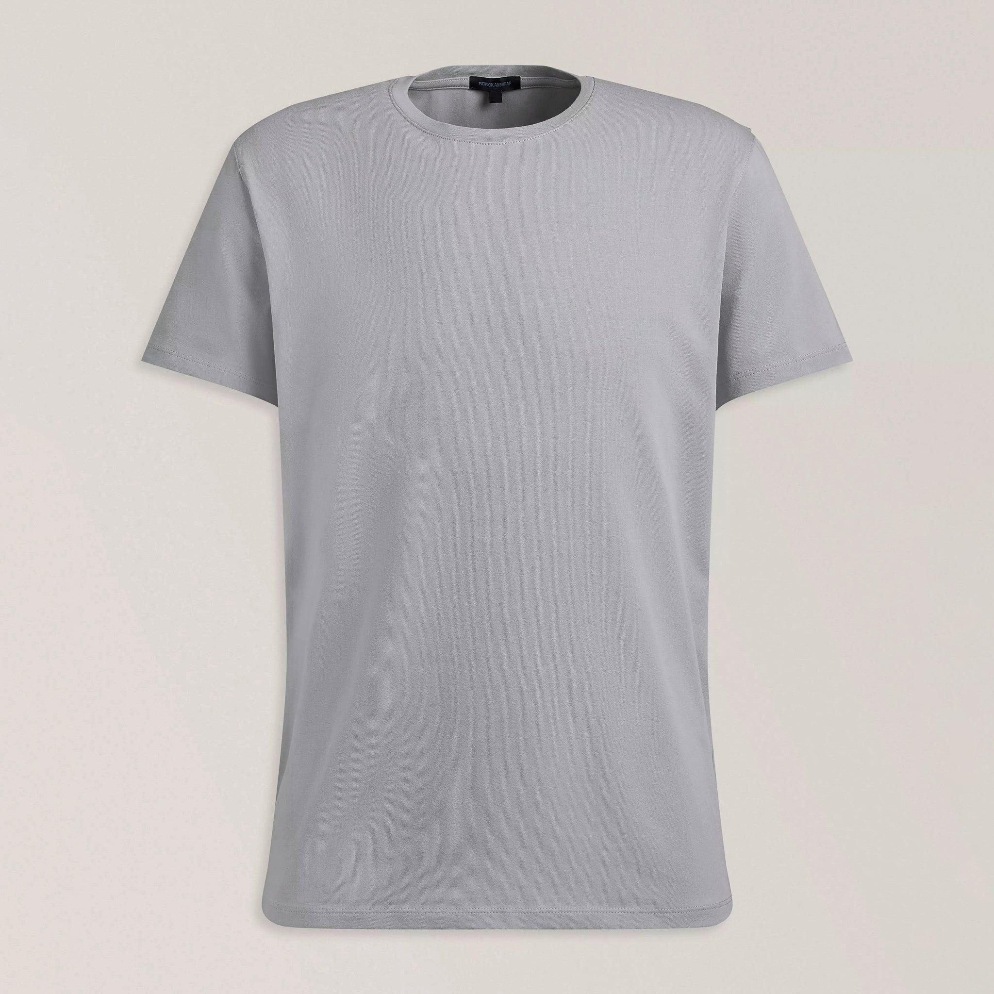 Sleet Gray Pima Cotton Stretch Iconic T-Shirt - Patrick Assaraf