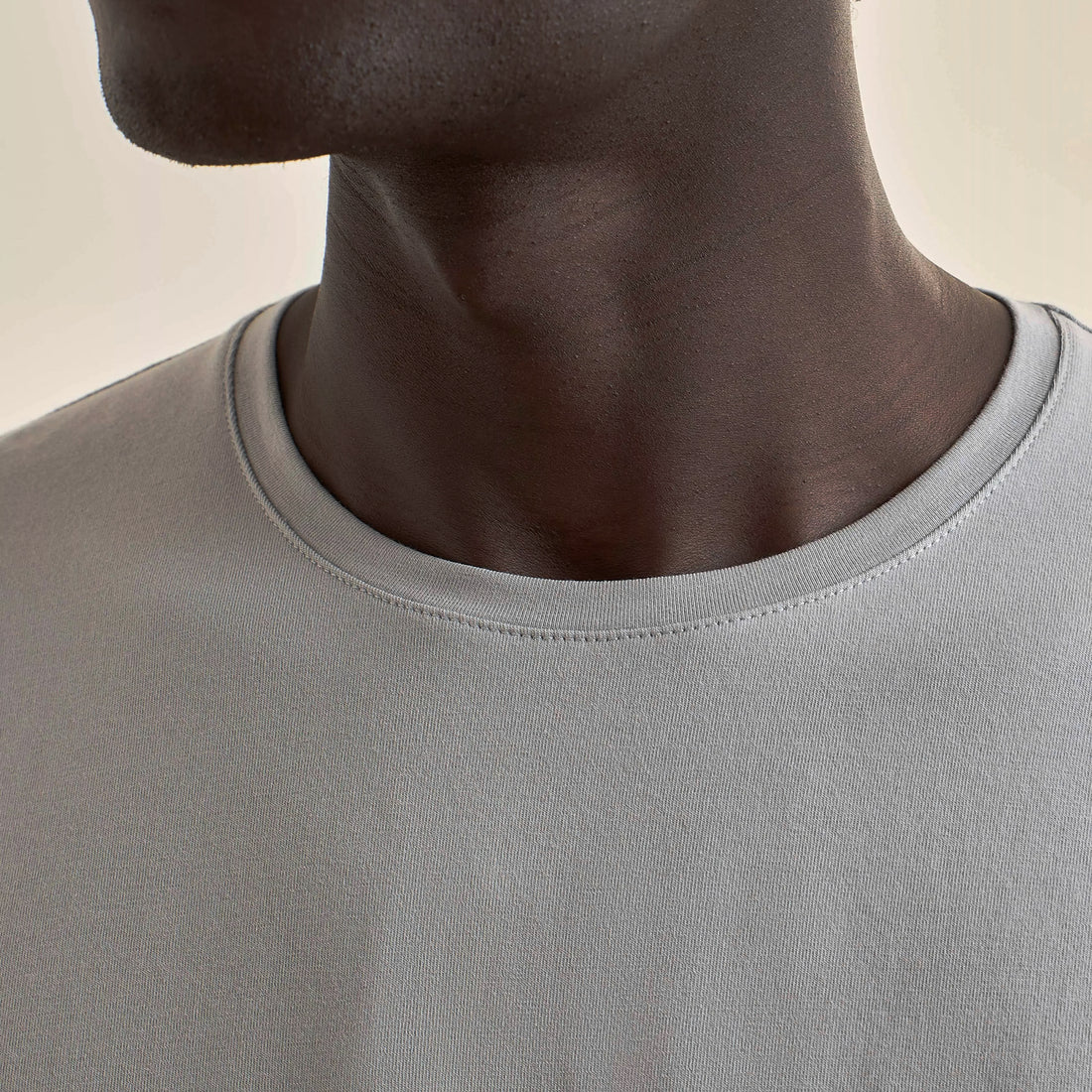 Sleet Gray Pima Cotton Stretch Iconic T-Shirt - Patrick Assaraf