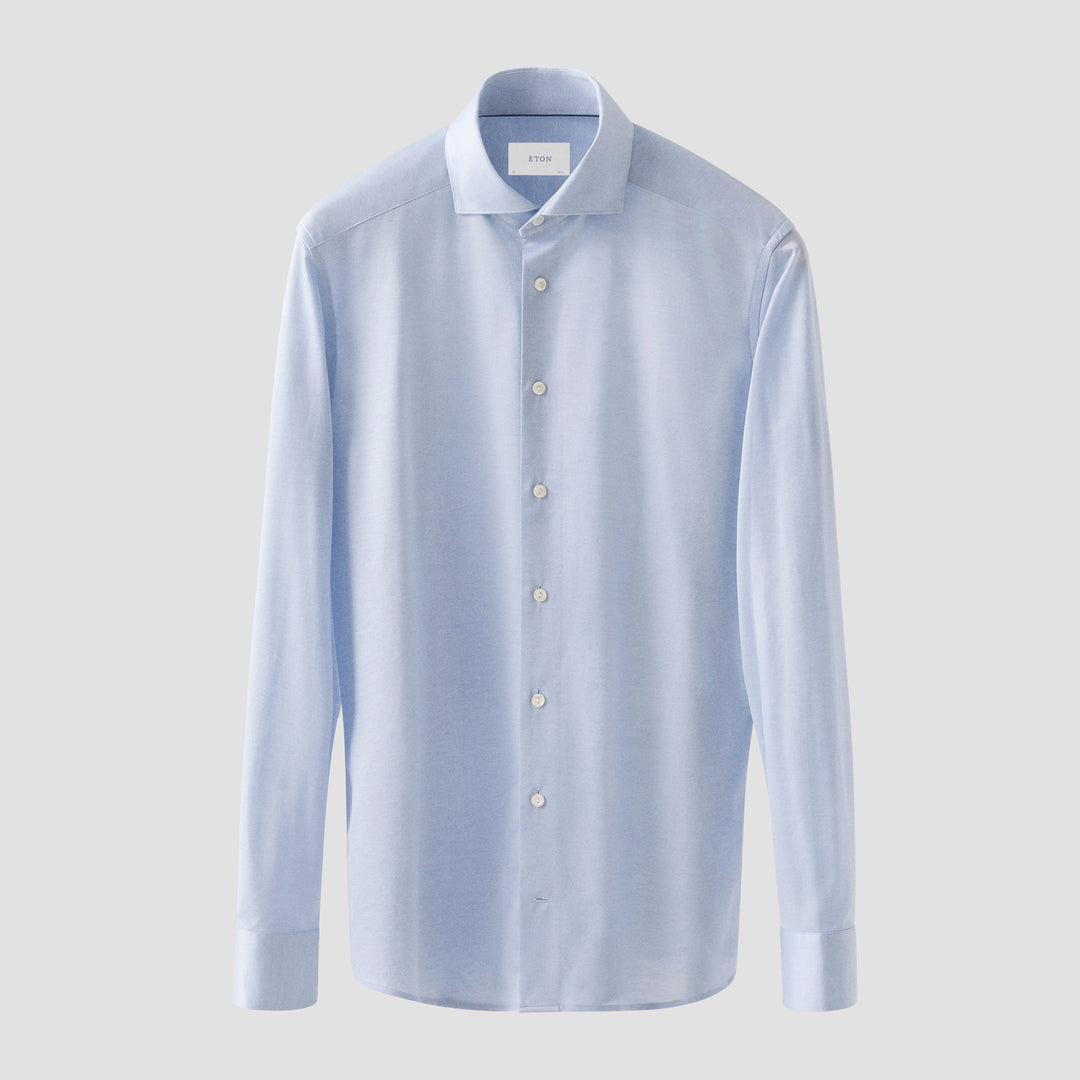 Light Blue Filo Di Scozia Oxford Slim Fit Shirt - ETON