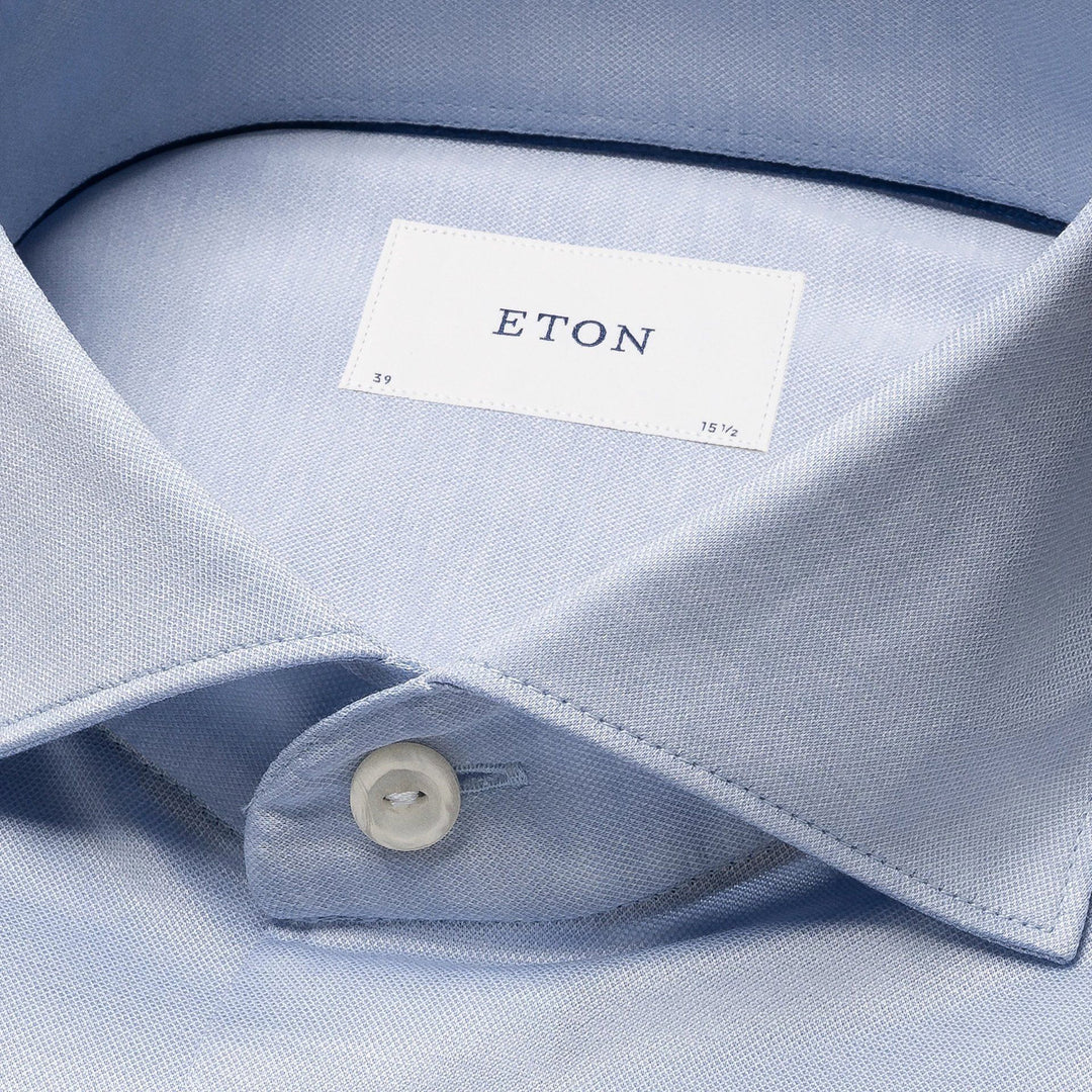 Light Blue Filo Di Scozia Oxford Slim Fit Shirt - ETON