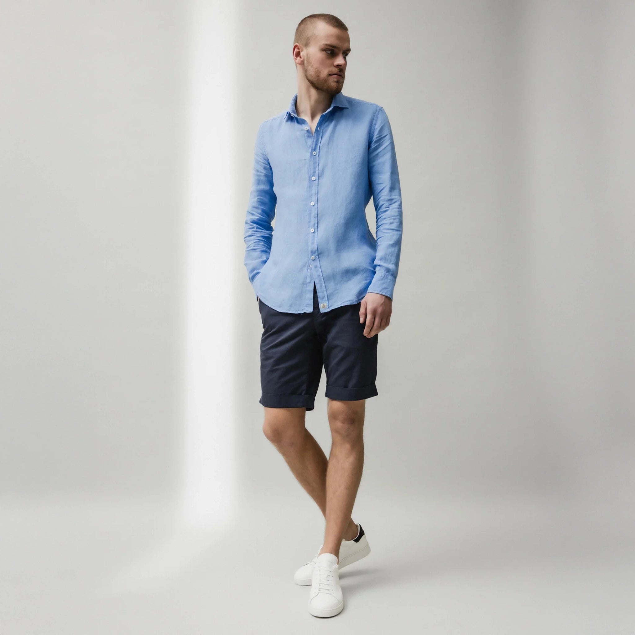 Navy Stretch Cotton Bermuda Shorts - Mason's - Boutique Jacques International