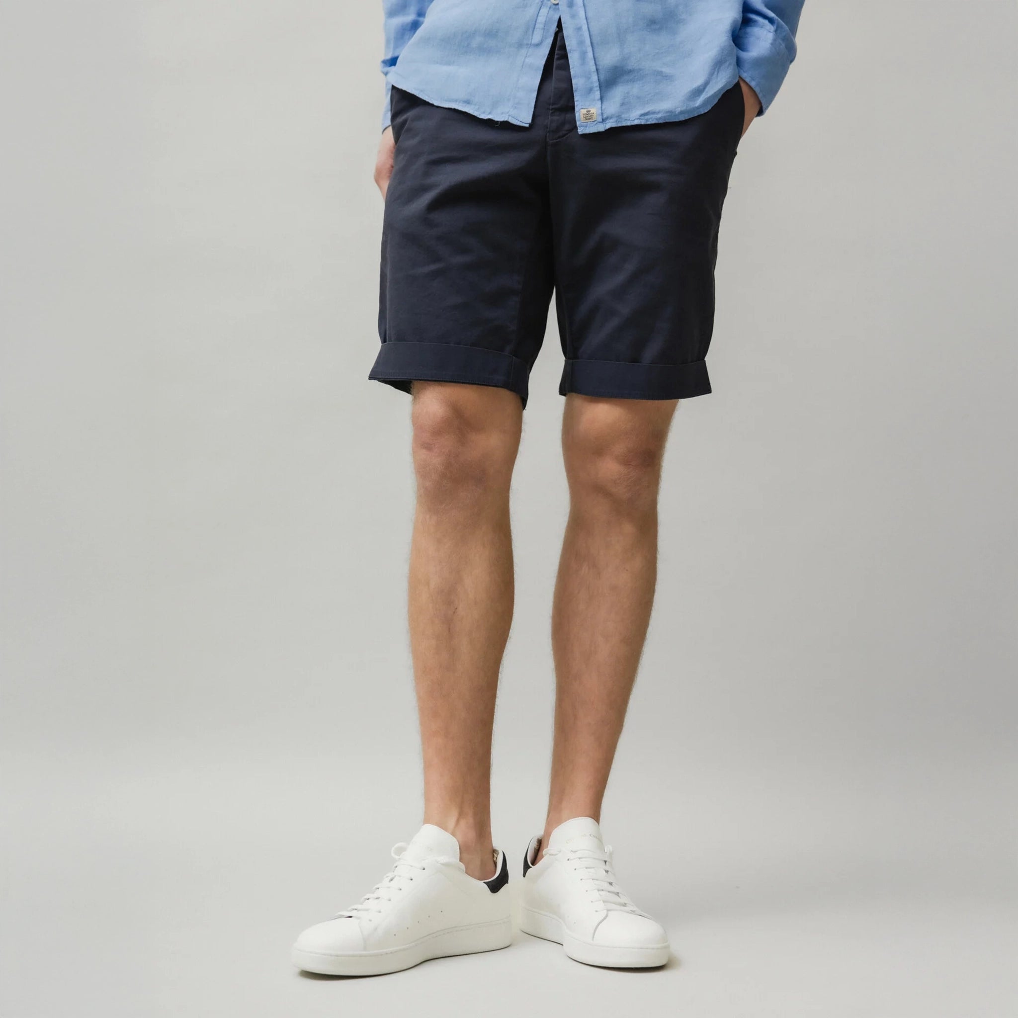 Navy Stretch Cotton Bermuda Shorts - Mason's - Boutique Jacques International