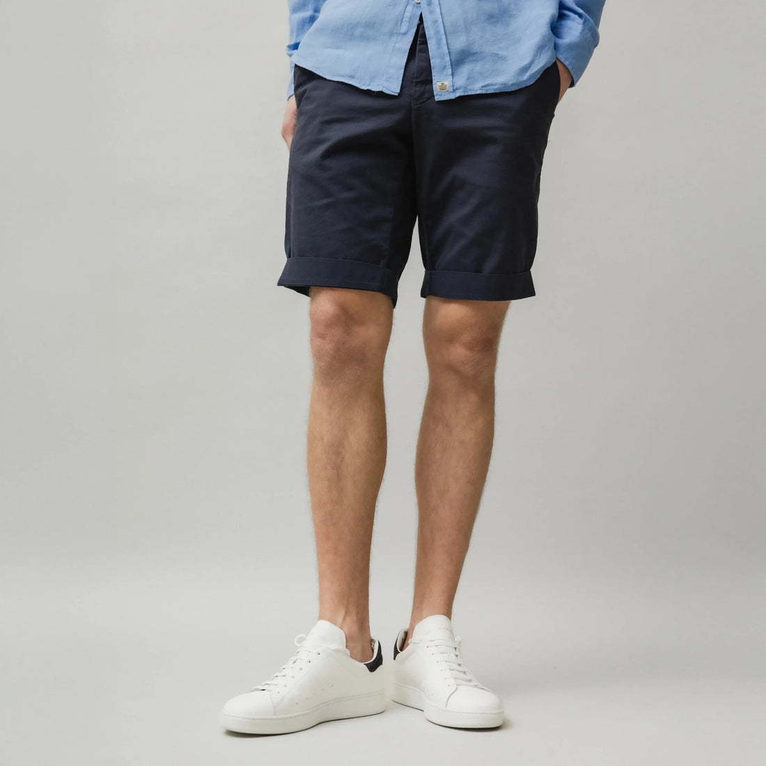 Navy Stretch Cotton Bermuda Shorts - Mason's - Boutique Jacques International