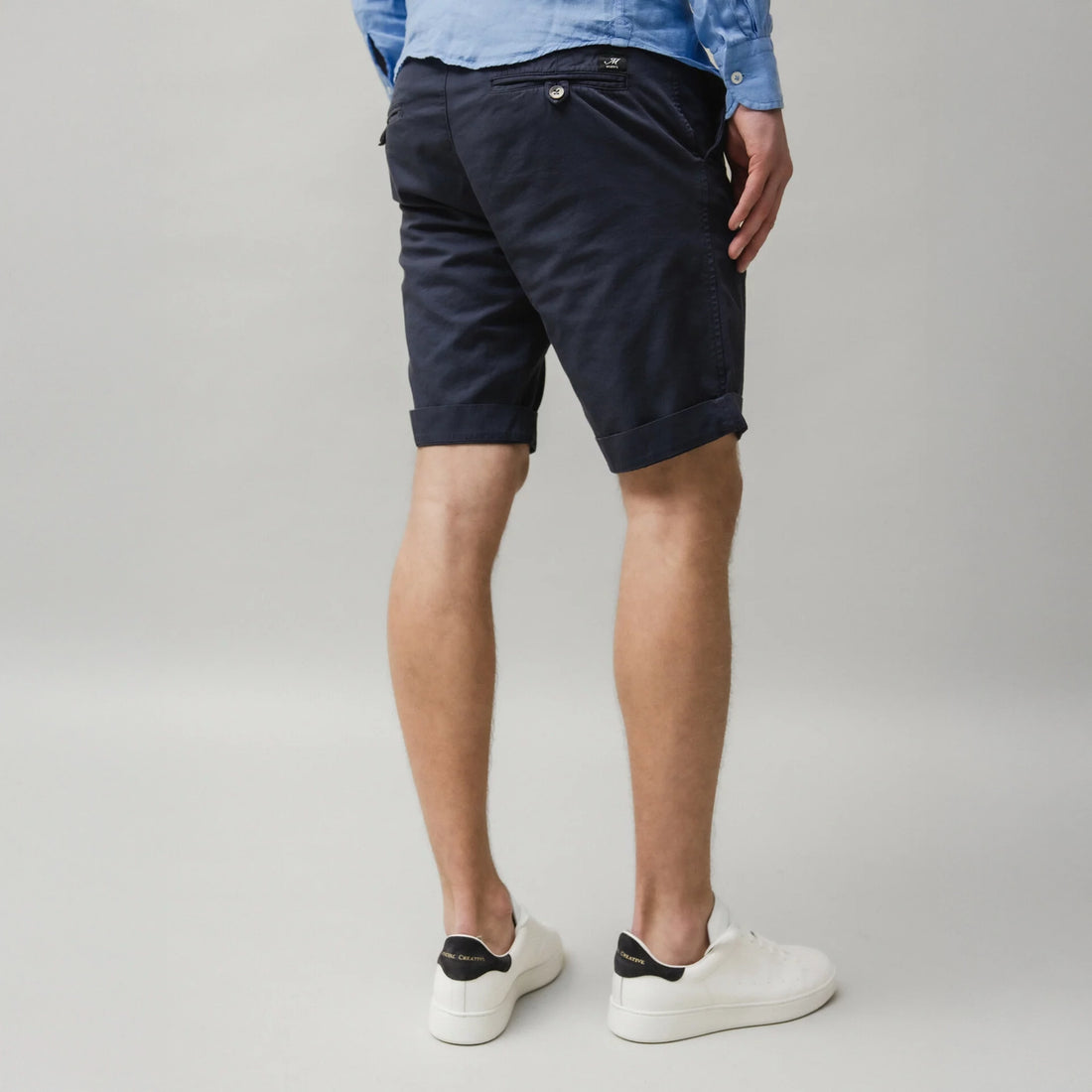 Navy Stretch Cotton Bermuda Shorts - Mason's - Boutique Jacques International