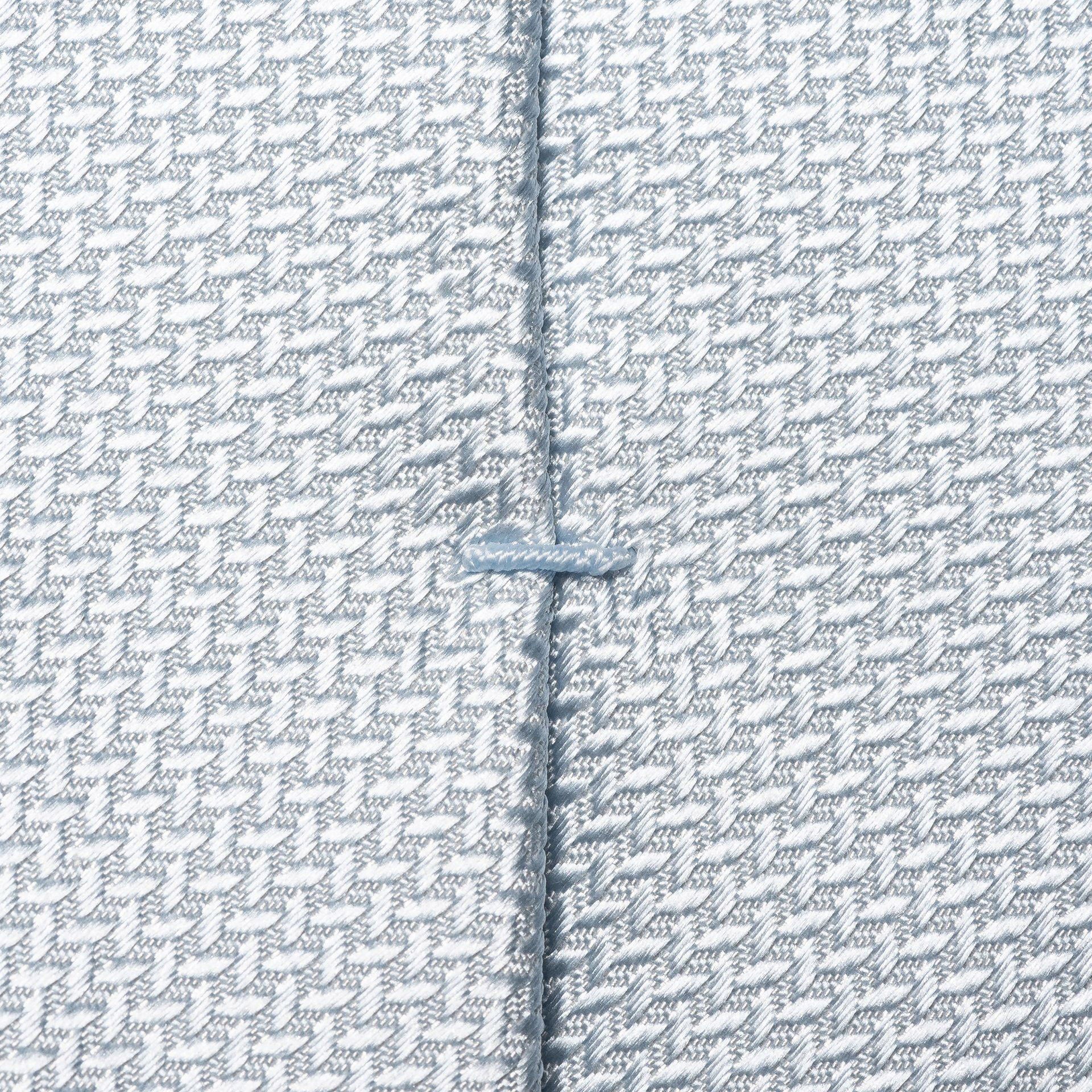 Light Blue Herringbone Woven Silk Tie - ETON - Boutique Jacques International