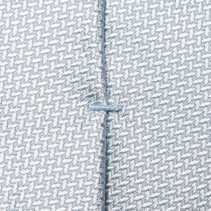 Light Blue Herringbone Woven Silk Tie - ETON
