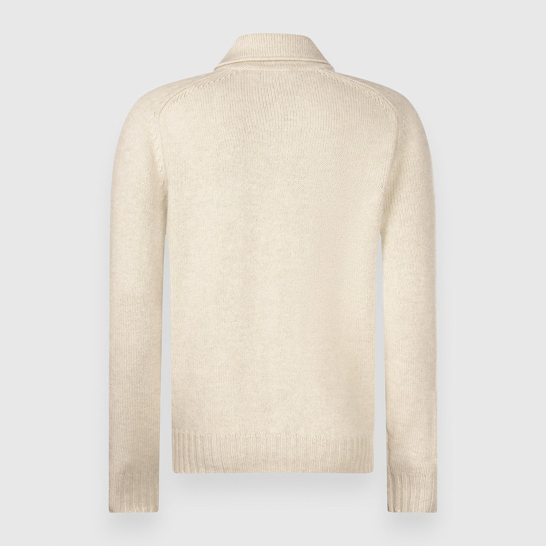 Cream Super Geelong Wool Knit Cardigan Overshirt - GRAN SASSO
