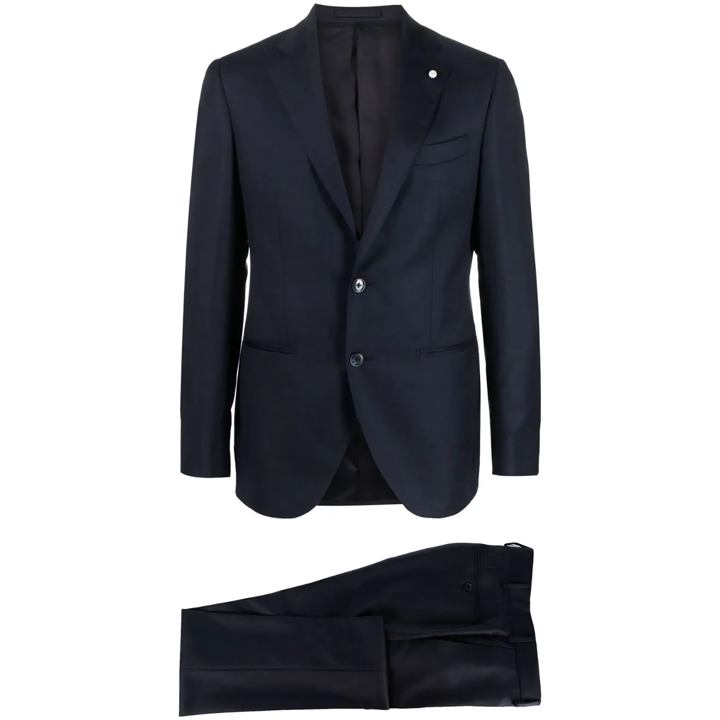 Blue Neat Mantua Contemporary Fit Suit - Luigi Bianchi - Boutique Jacques International