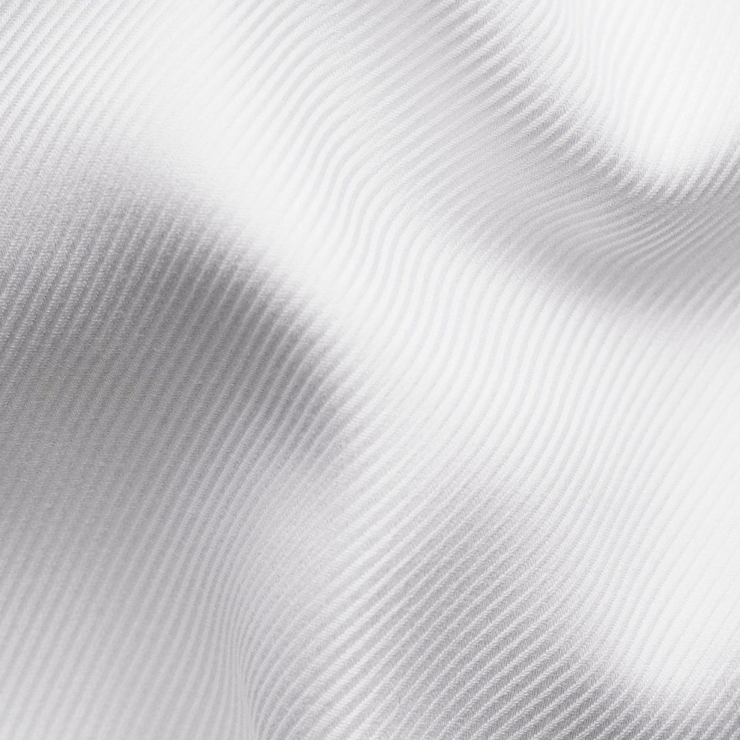 White Textured Twill Slim Fit Shirt w/ Geometric Effect Contrast - ETON - Boutique Jacques International