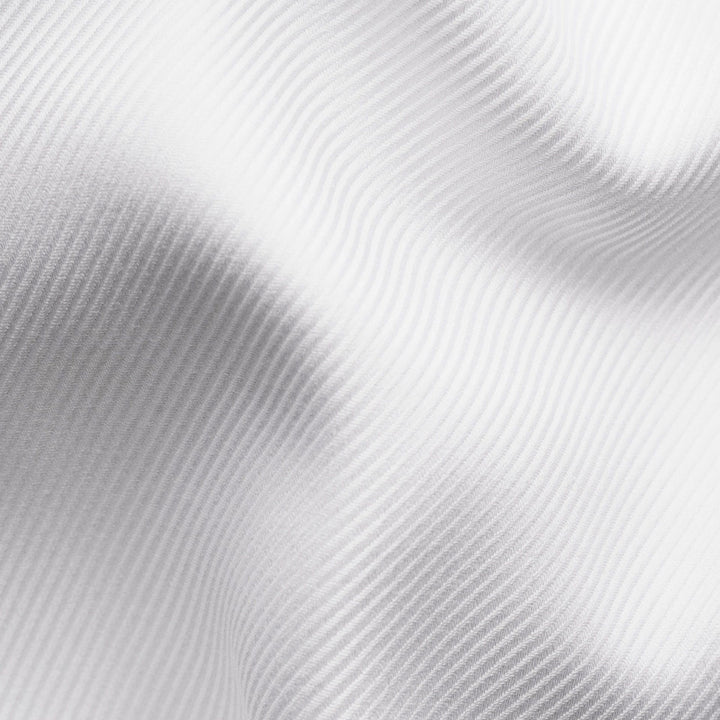 White Textured Twill Slim Fit Shirt w/ Geometric Effect Contrast - ETON - Boutique Jacques International