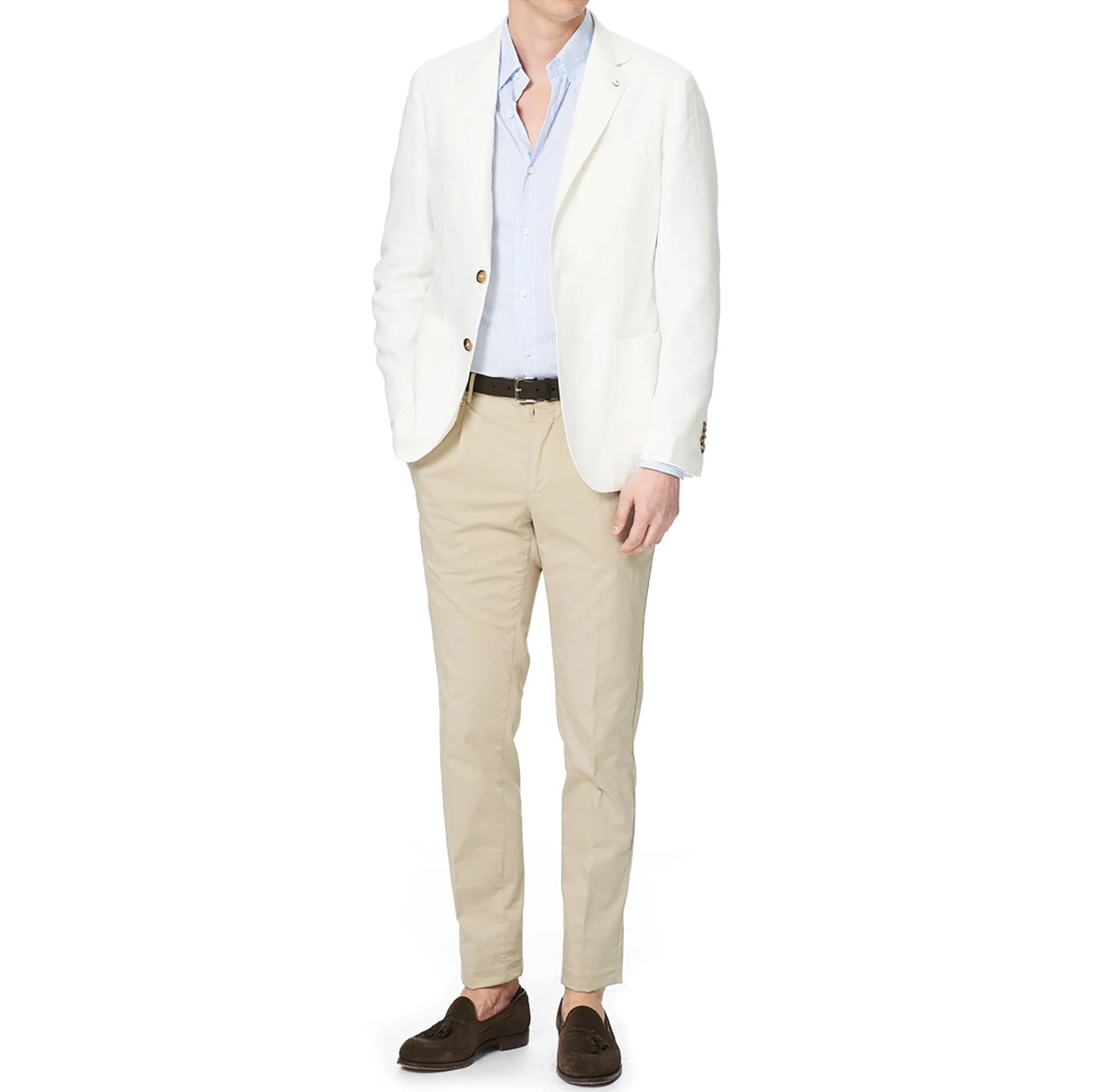 White Cotton L.B.M 1911 Sport Coat - Boutique Jacques International