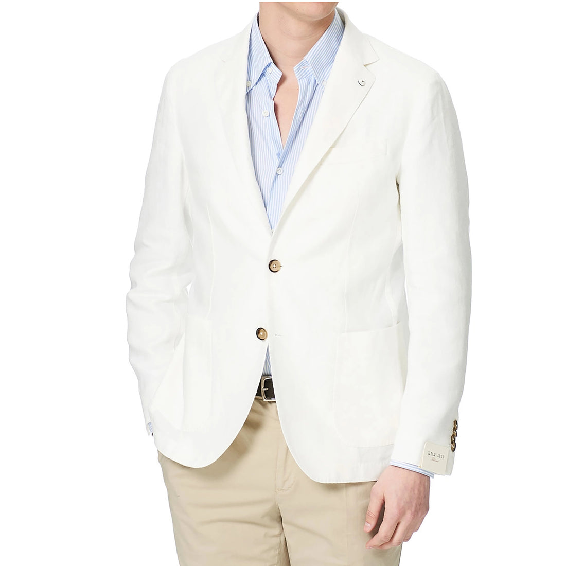 White Cotton L.B.M 1911 Sport Coat - Boutique Jacques International