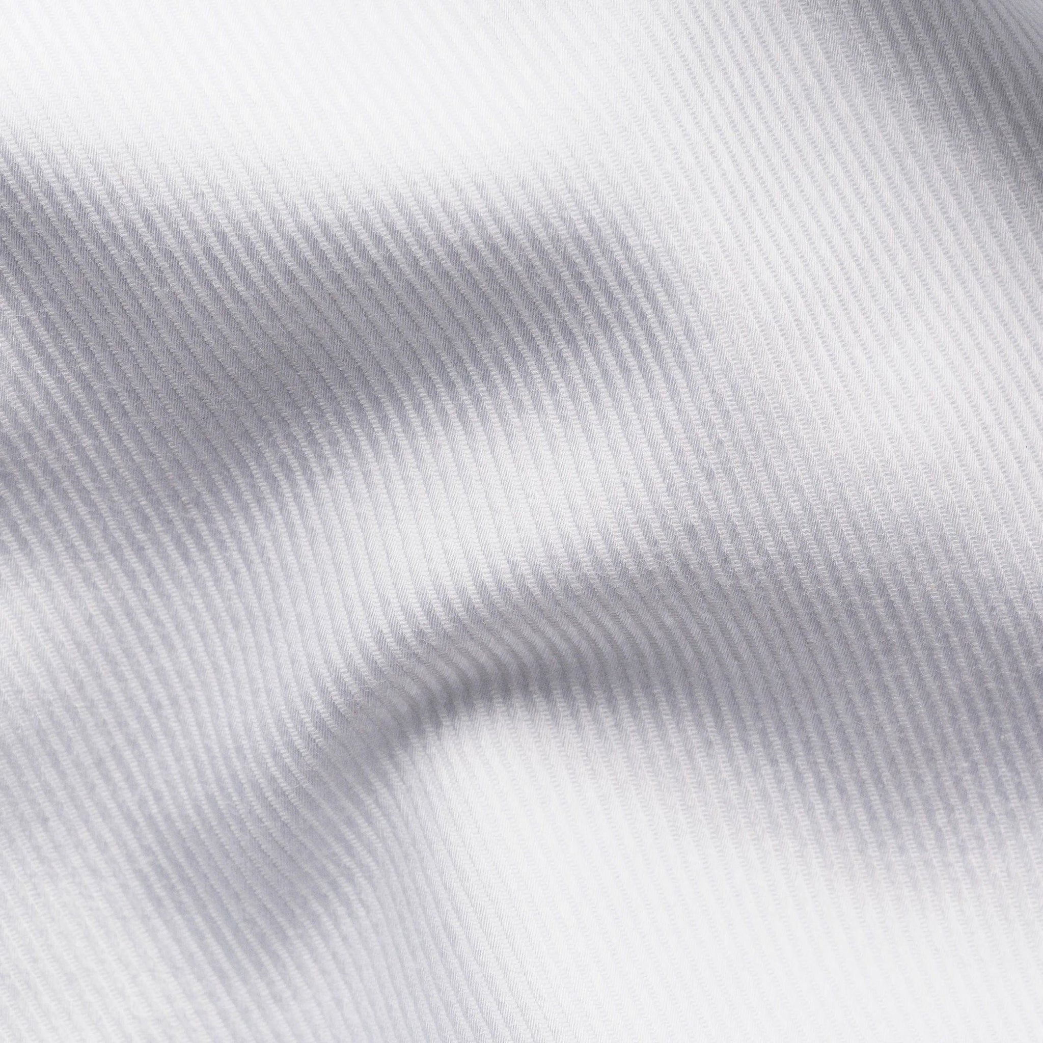 White Semi-Solid Textured Twill Contemporary Fit Shirt - ETON