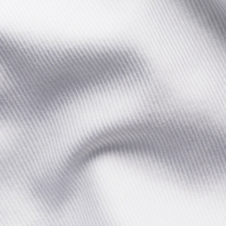 White Semi-Solid Textured Twill Contemporary Fit Shirt - ETON