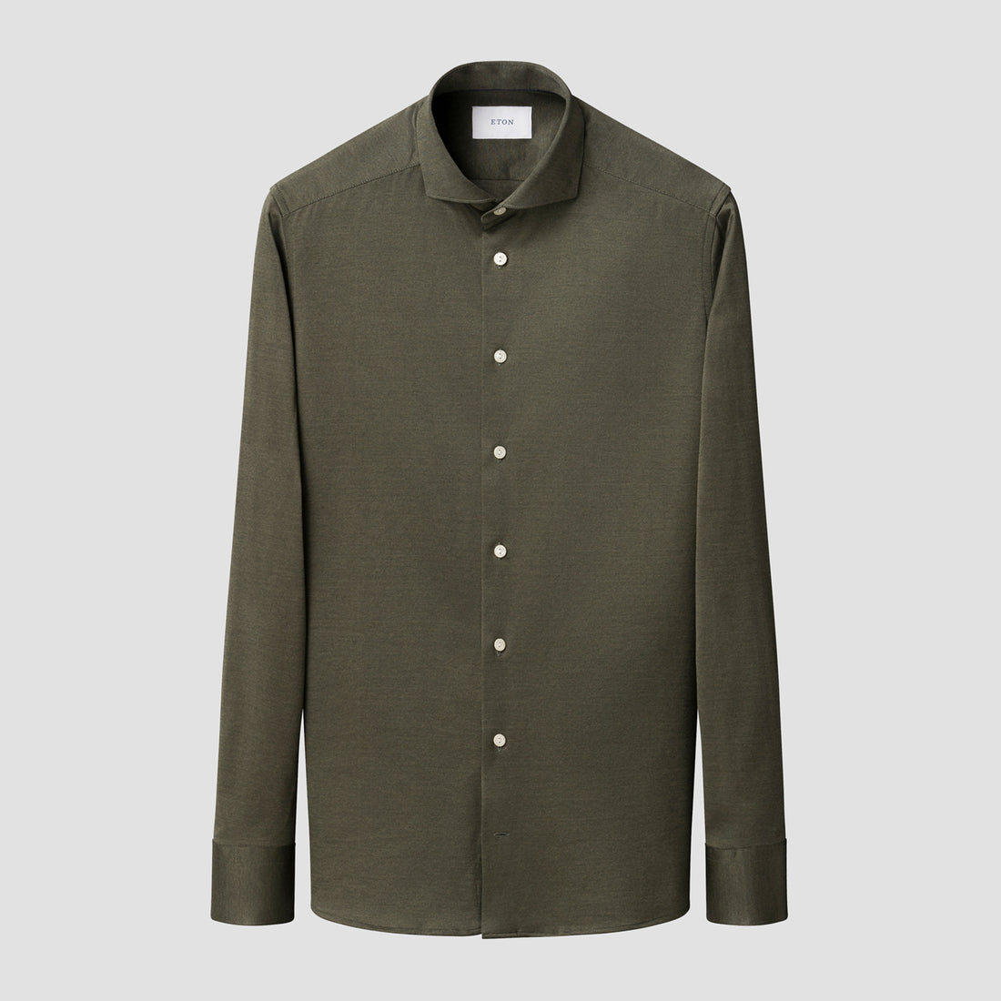 Green Filo Di Scozia Cotton Knit Slim Fit Shirt - ETON