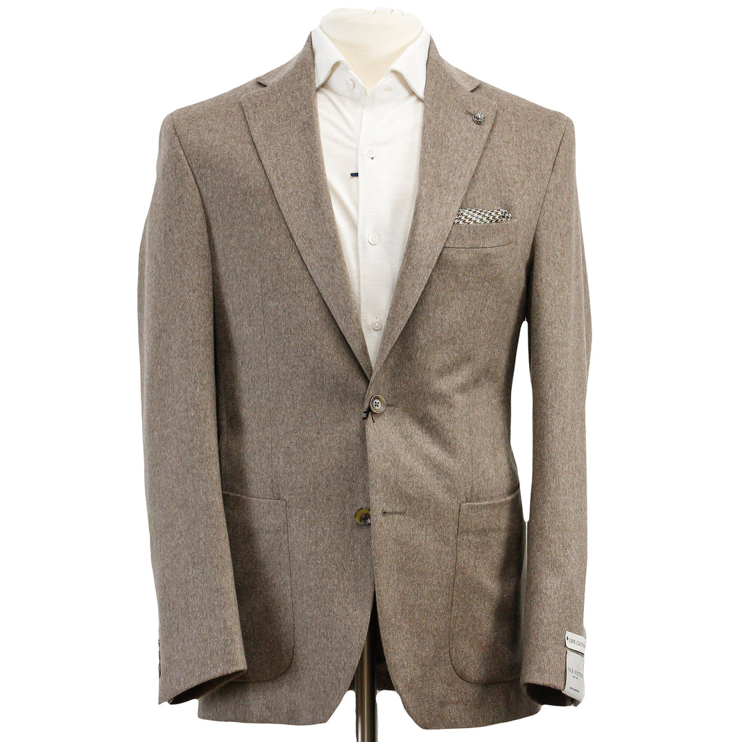 Hazelnut Cashmere Delta Contemporary Fit Sport Jacket - Jack Victor