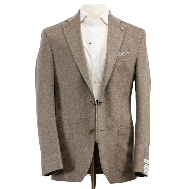 Hazelnut Cashmere Delta Contemporary Fit Sport Jacket - Jack Victor