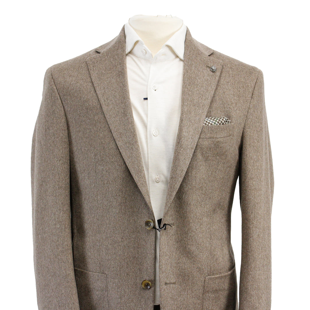 Hazelnut Cashmere Delta Contemporary Fit Sport Jacket - Jack Victor