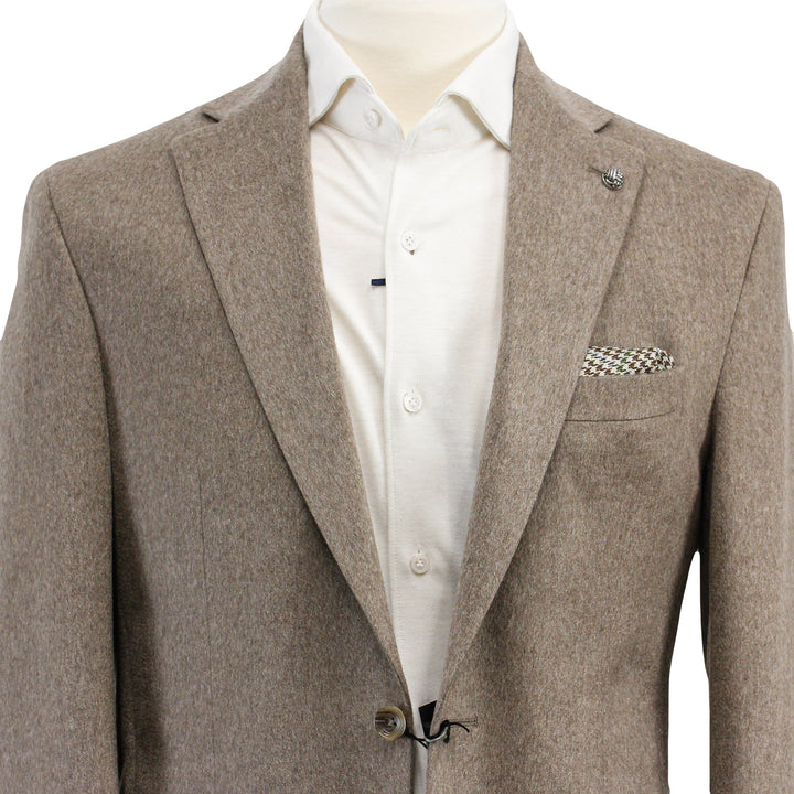 Hazelnut Cashmere Delta Contemporary Fit Sport Jacket - Jack Victor