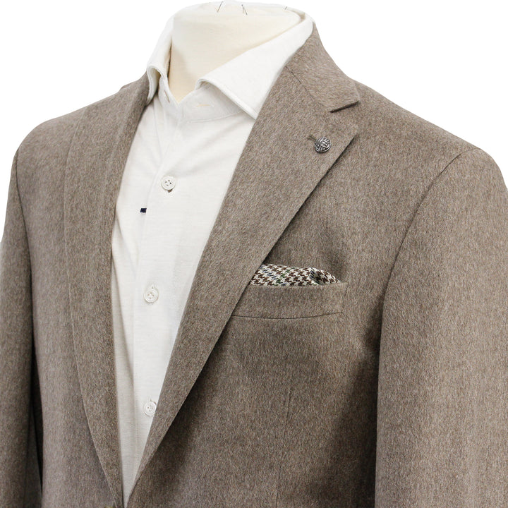 Hazelnut Cashmere Delta Contemporary Fit Sport Jacket - Jack Victor