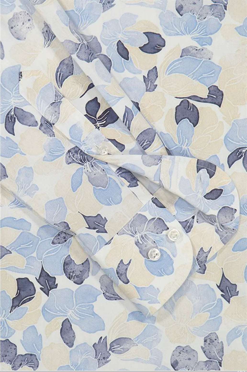 Blue Floral Poplin Casual Shirt - Paul & Shark