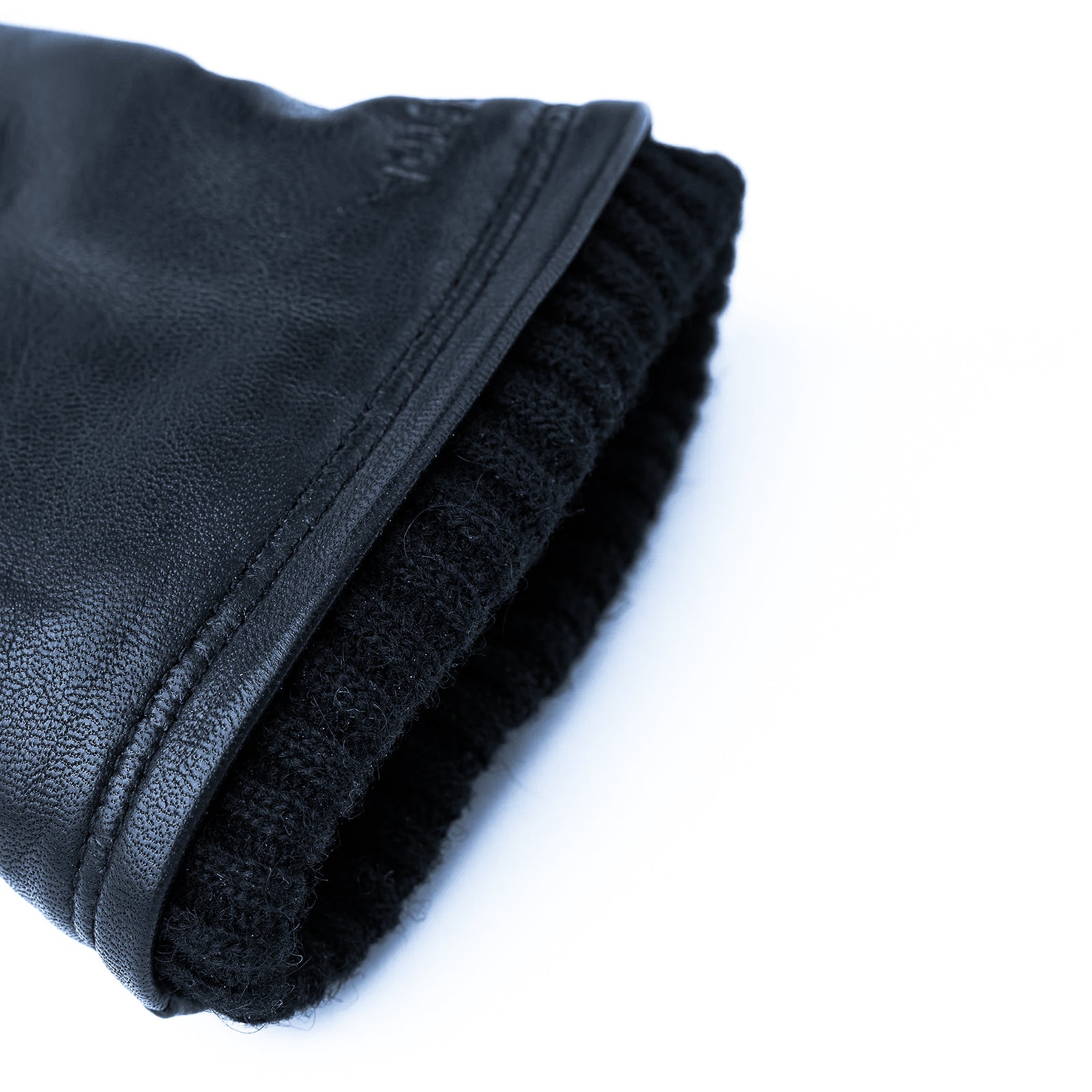 John Navy Blue Leather Touchscreen Leather Gloves - Hestra - Boutique Jacques International