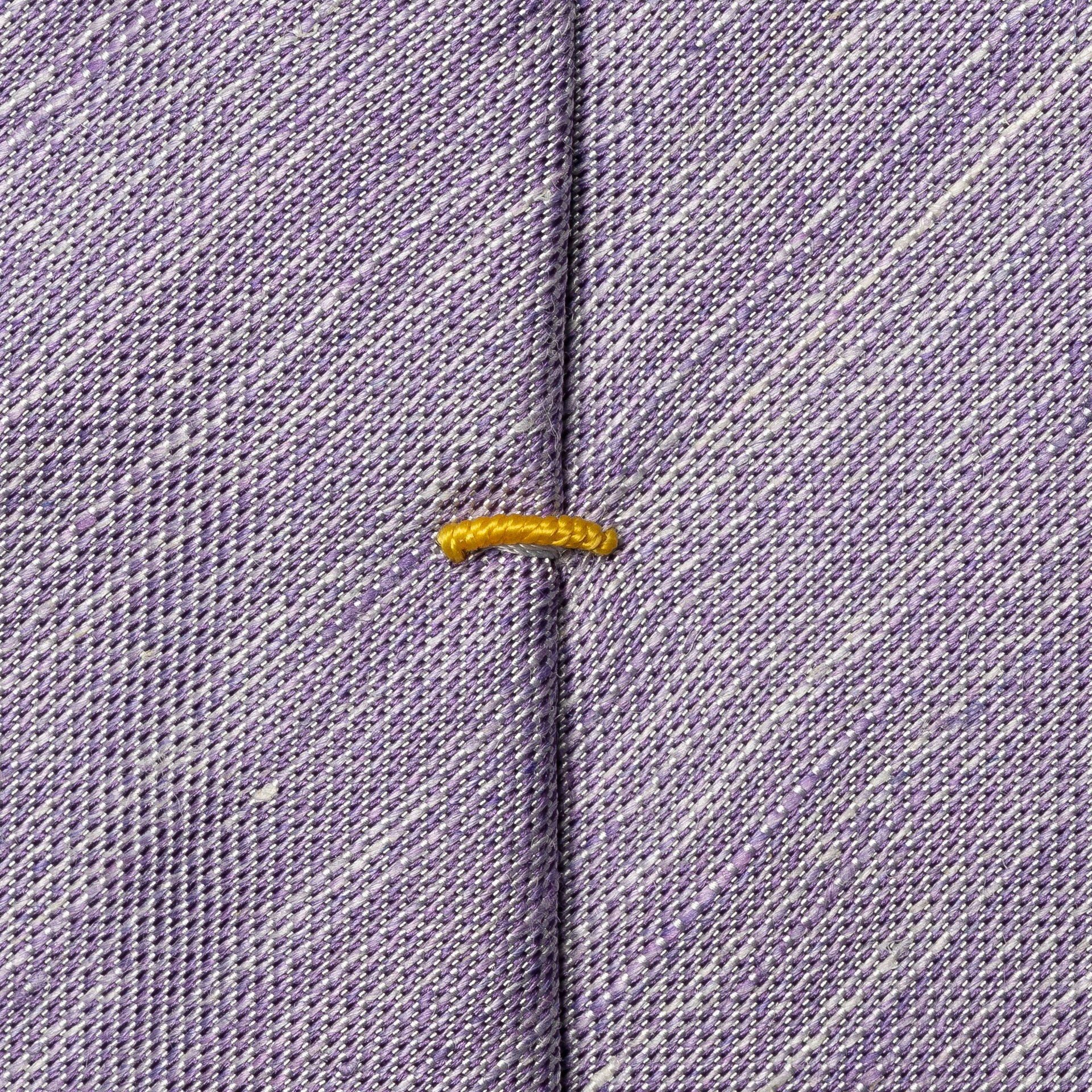 Mid Purple Solid Woven Linen-Silk Tie - ETON - Boutique Jacques International