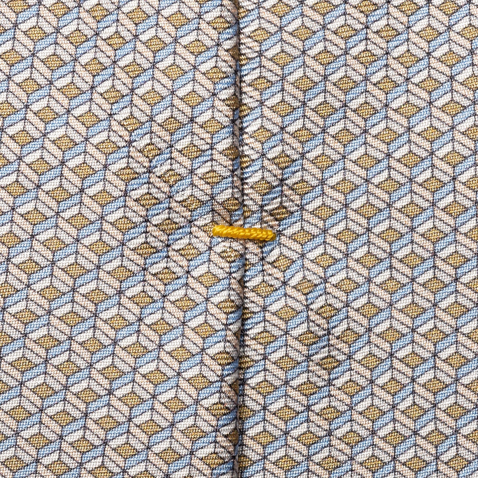 Beige Geometric Print Silk Tie - ETON