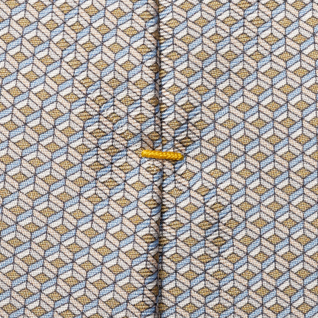 Beige Geometric Print Silk Tie - ETON