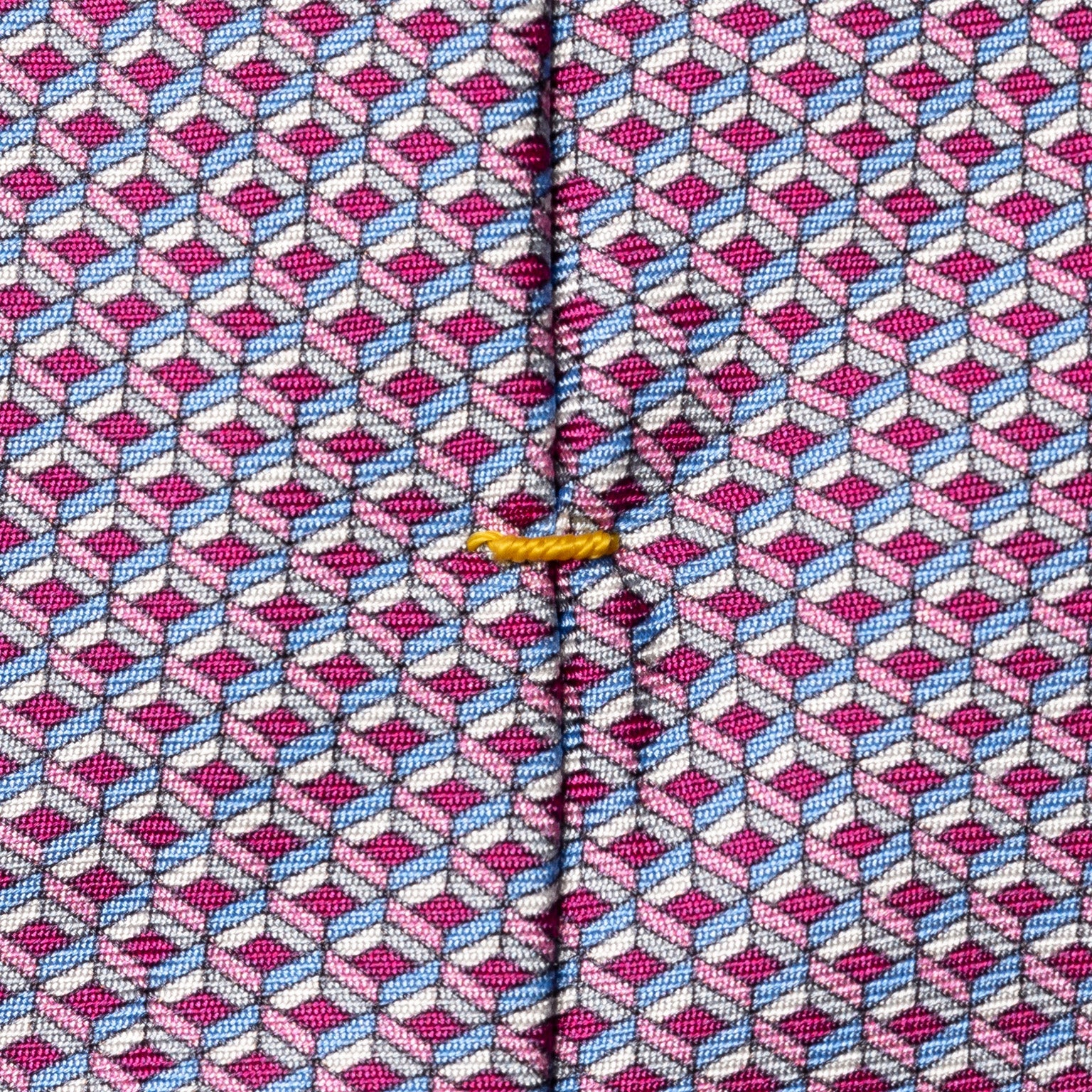 Magenta & Blue Geometric Print Silk Tie - ETON