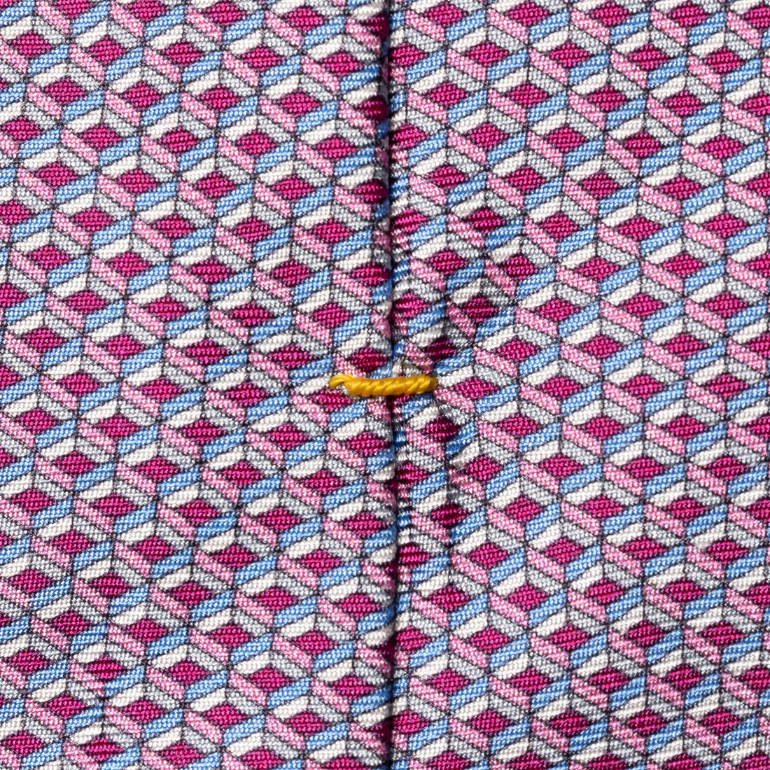 Magenta & Blue Geometric Print Silk Tie - ETON