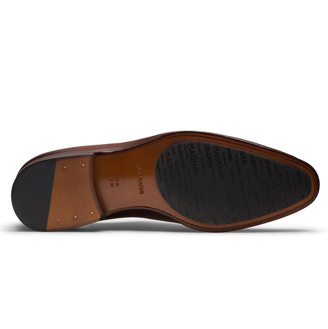 Open-Toe Fleur II Tabacco Leather Oxford Wholecut Shoes - Magnanni