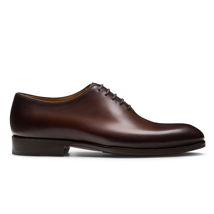 Open-Toe Fleur II Tabacco Leather Oxford Wholecut Shoes - Magnanni