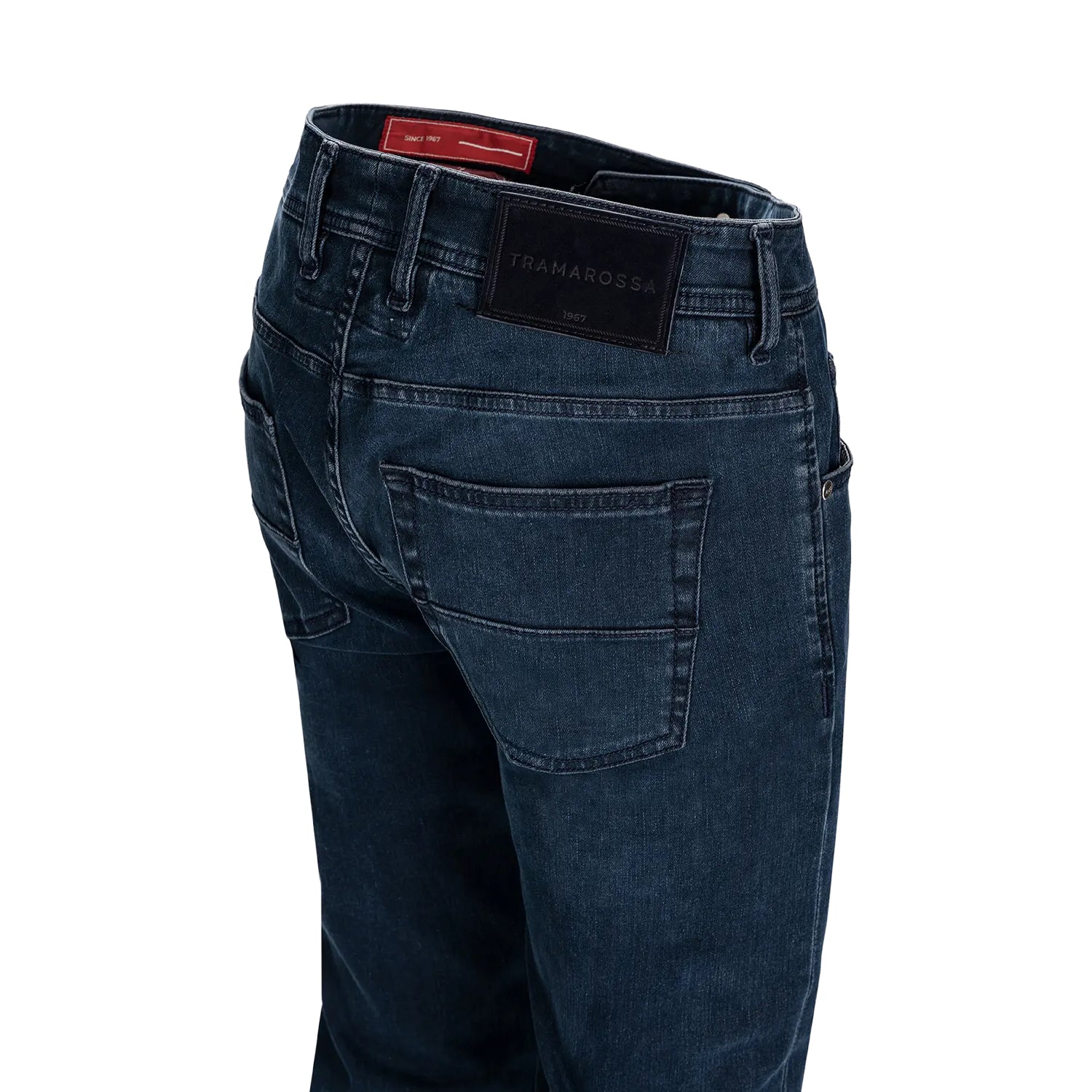 Blue Black Used R-Elax Michelangelo Modern Fit Super-Stretch Denim - TRAMAROSSA - Boutique Jacques International