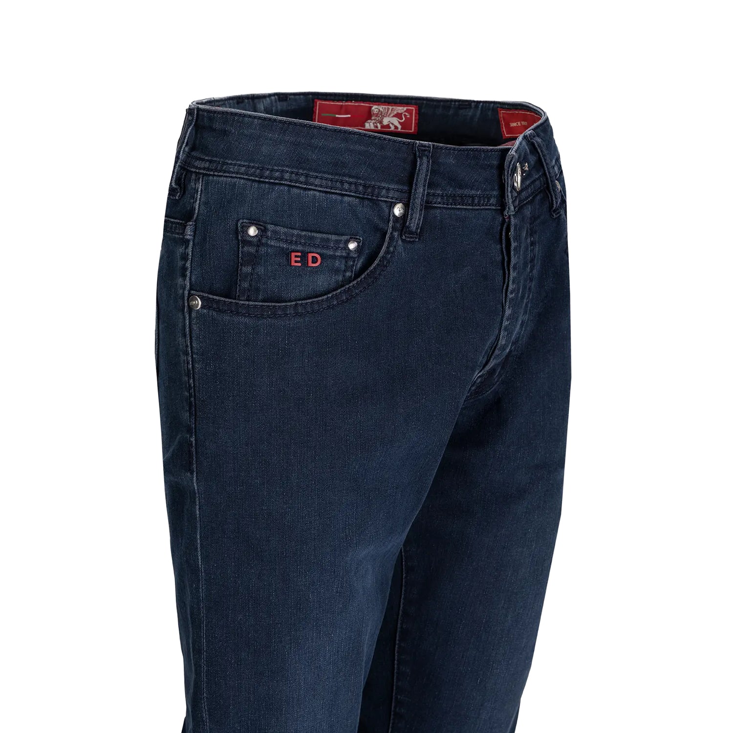 Blue Black Used R-Elax Michelangelo Modern Fit Super-Stretch Denim - TRAMAROSSA - Boutique Jacques International