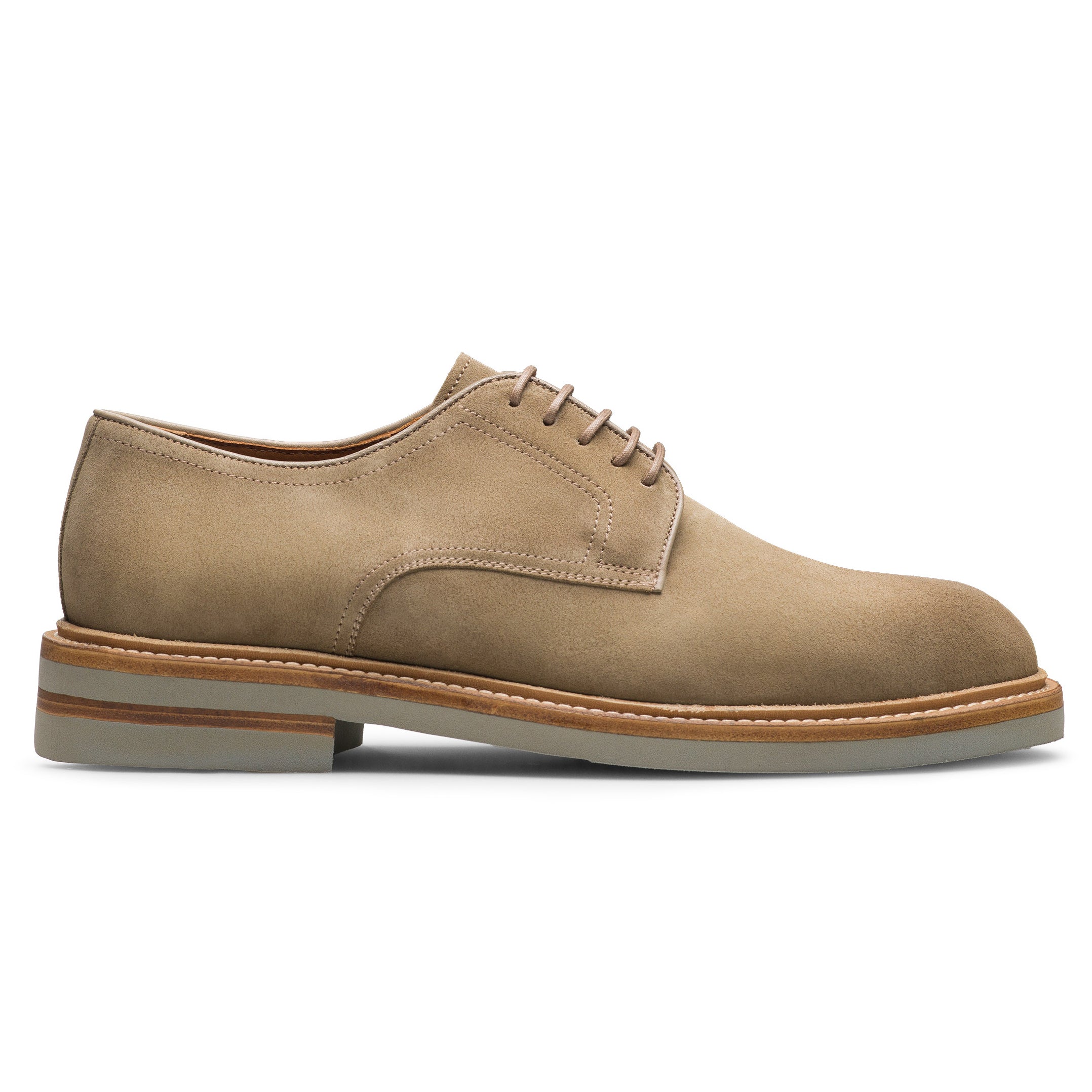 Sand (Avena) Marton Plain-Toe Suede Derby Shoes - Magnanni - Boutique Jacques International