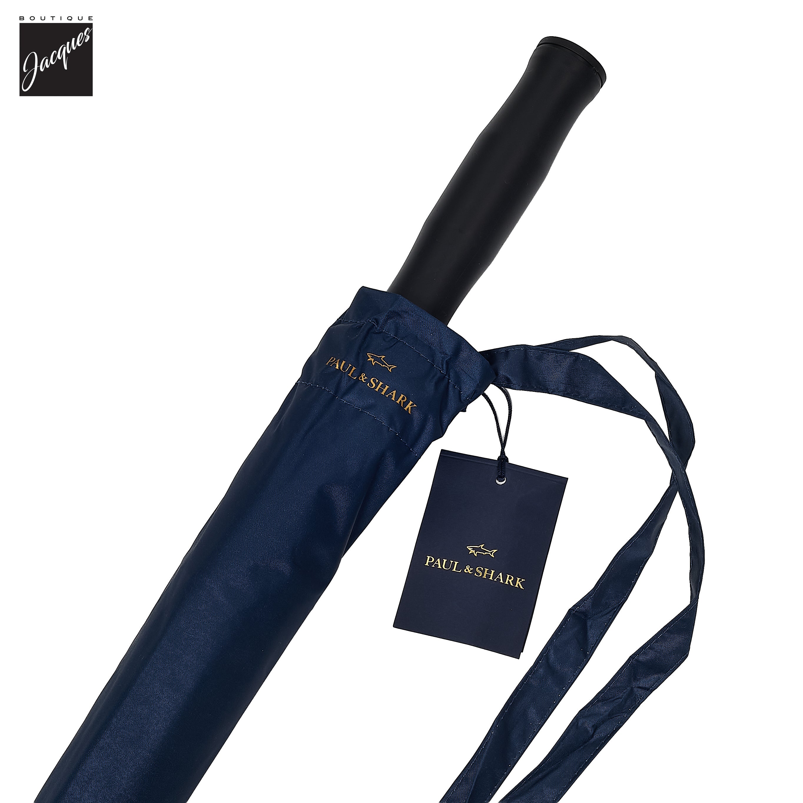 Navy & Gold Shark Monogram Umbrella - Paul & Shark - Boutique Jacques International