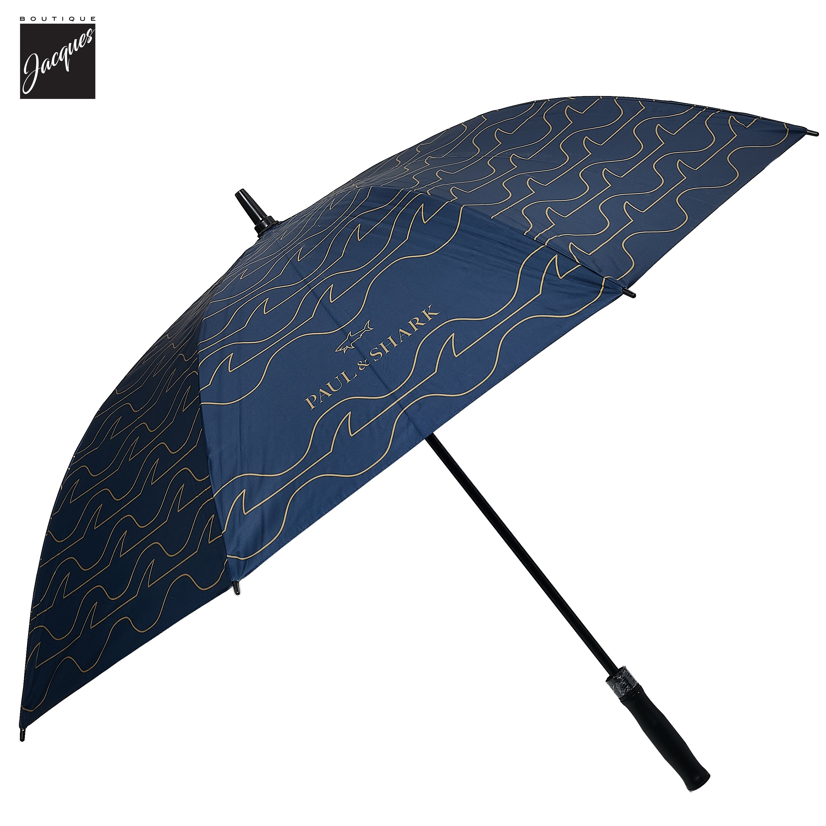 Navy & Gold Shark Monogram Umbrella - Paul & Shark - Boutique Jacques International