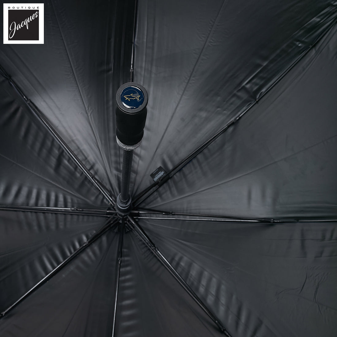 Navy & Gold Shark Monogram Umbrella - Paul & Shark - Boutique Jacques International