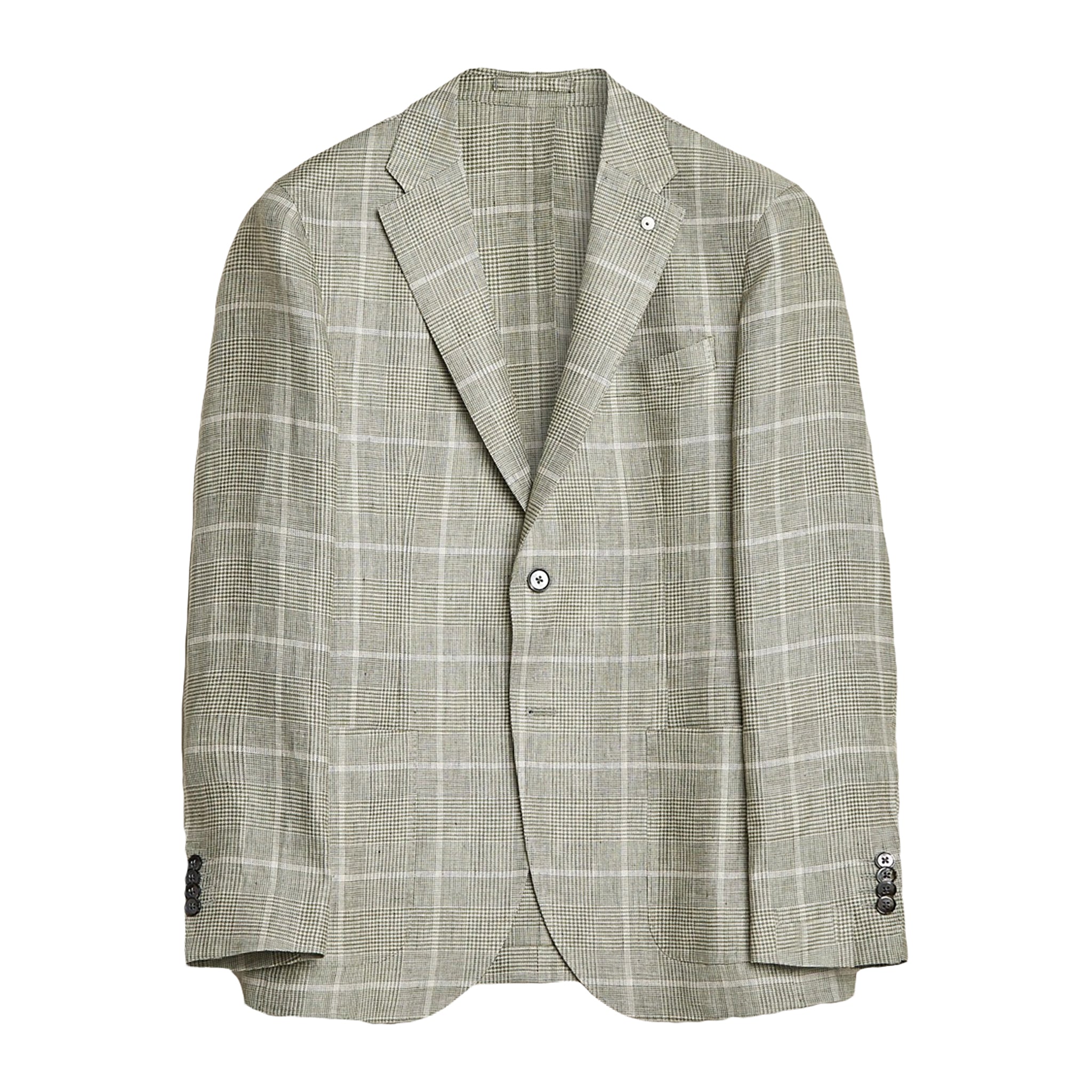 Green Linen Unconstructed Jacket - LBM 1911 - Boutique Jacques International