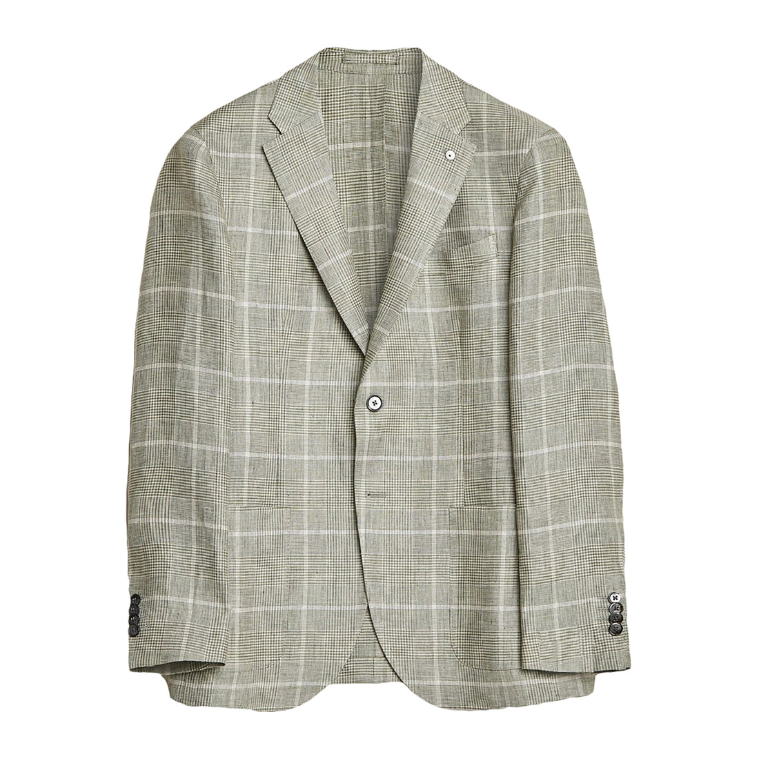 Green Linen Unconstructed Jacket - LBM 1911 - Boutique Jacques International