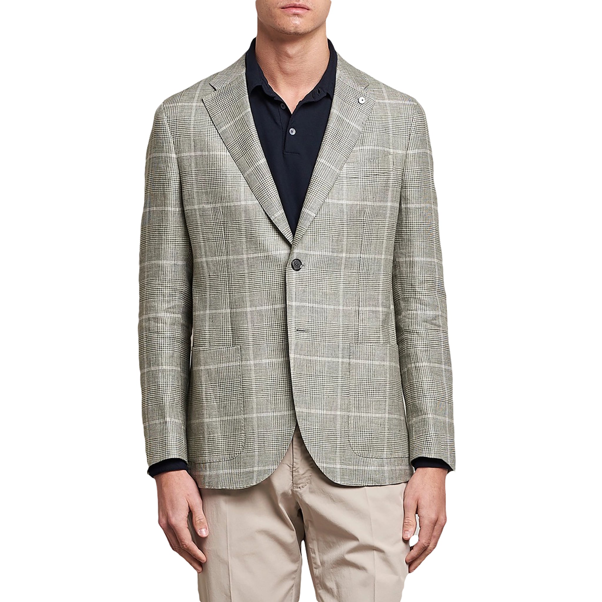 Green Linen Unconstructed Jacket - LBM 1911 - Boutique Jacques International