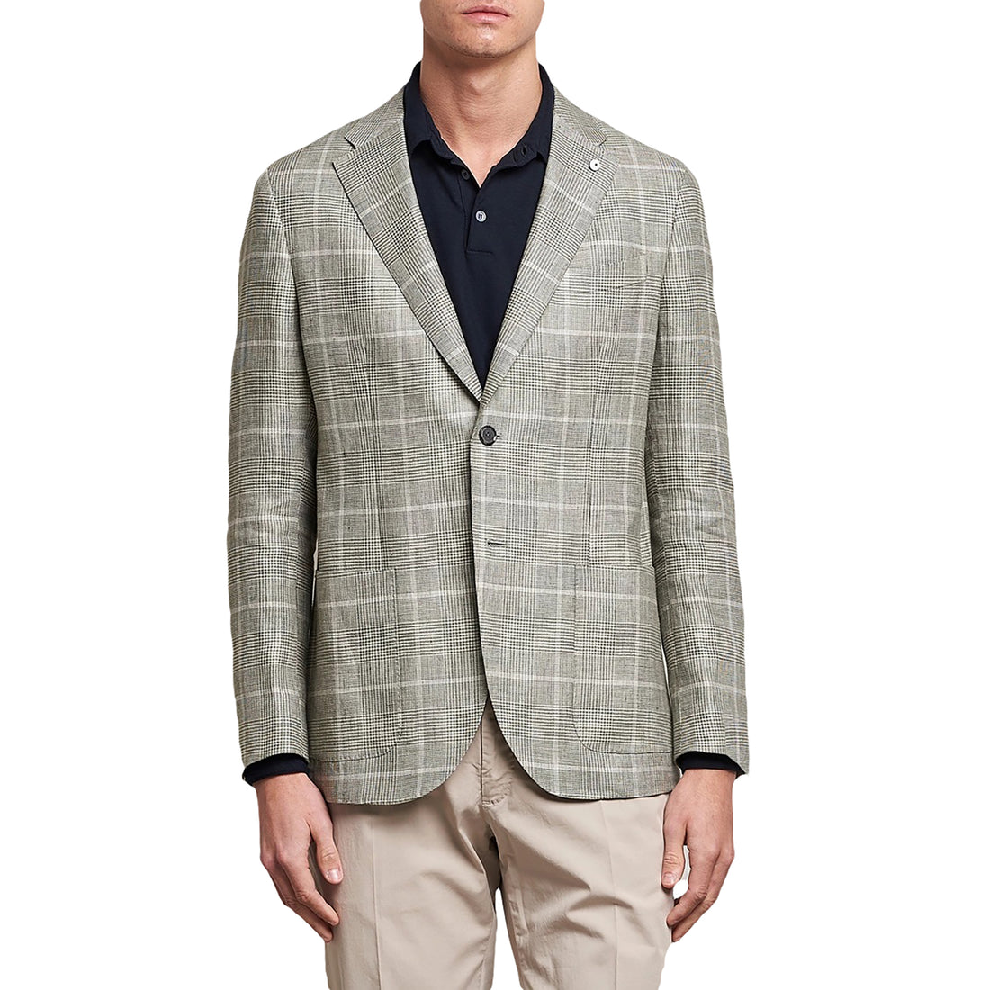 Green Linen Unconstructed Jacket - LBM 1911 - Boutique Jacques International