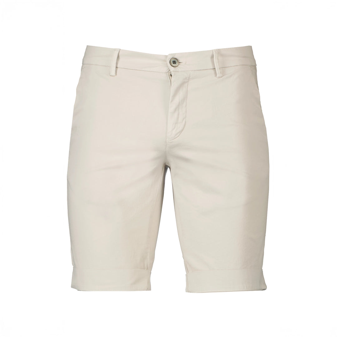 Bone Stretch Cotton Bermuda Shorts - Mason's