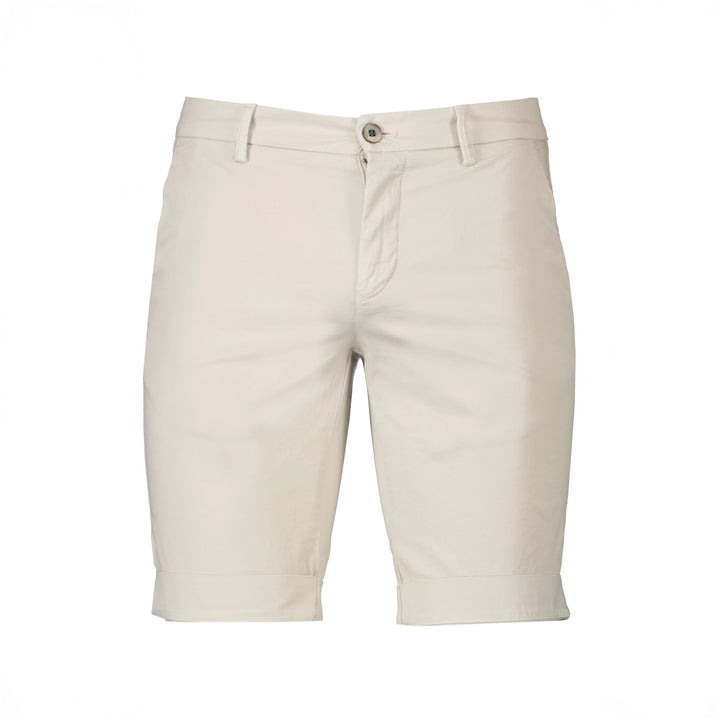 Bone Stretch Cotton Bermuda Shorts - Mason's