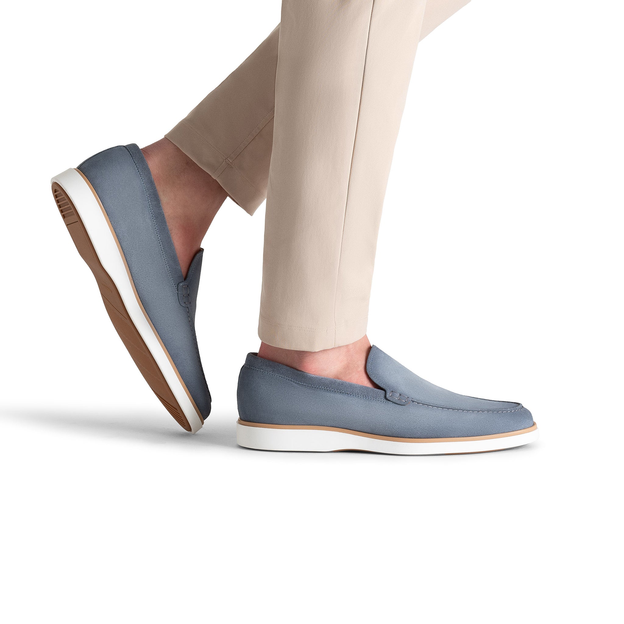 Light Blue Lourenco Suede Loafer - Magnanni - Boutique Jacques International