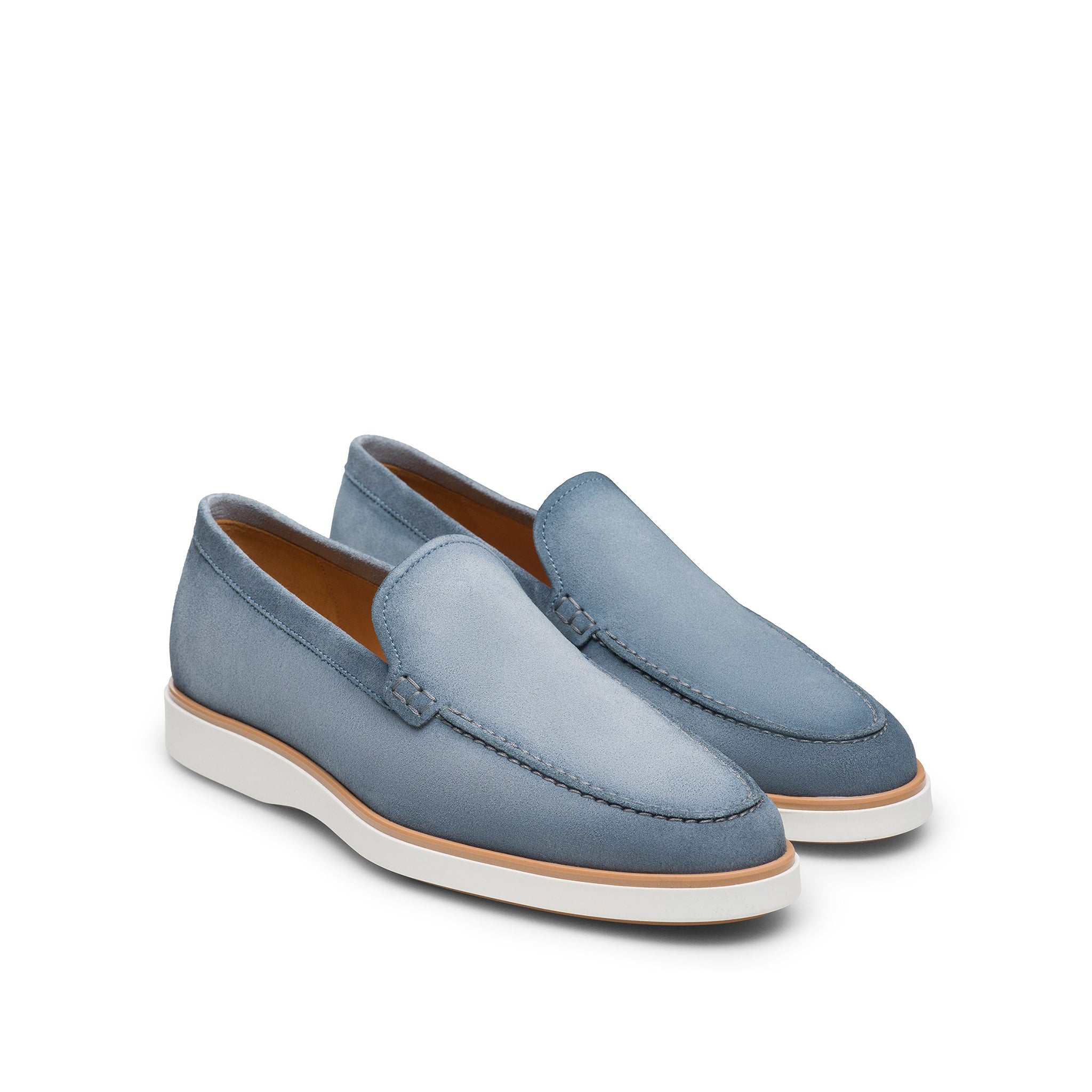 Light Blue Lourenco Suede Loafer - Magnanni - Boutique Jacques International