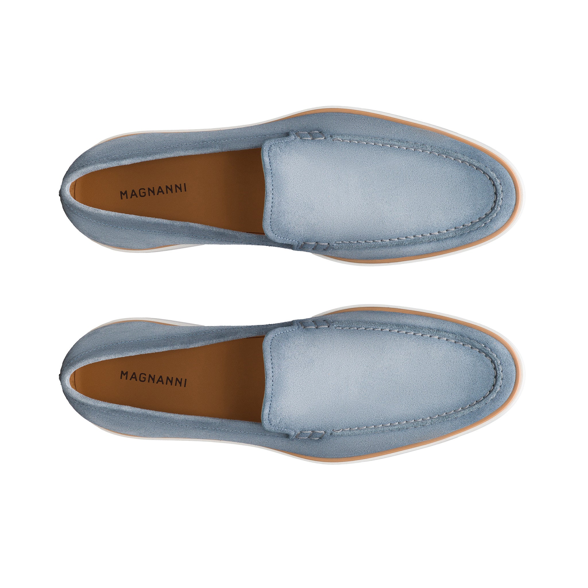 Light Blue Lourenco Suede Loafer - Magnanni - Boutique Jacques International