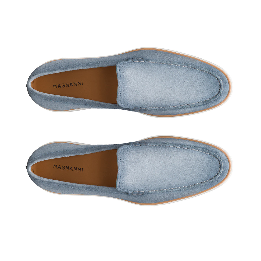 Light Blue Lourenco Suede Loafer - Magnanni - Boutique Jacques International